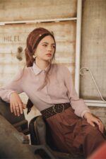⁦מטפחת LACE קרמל⁩ – תמונה ⁦5⁩